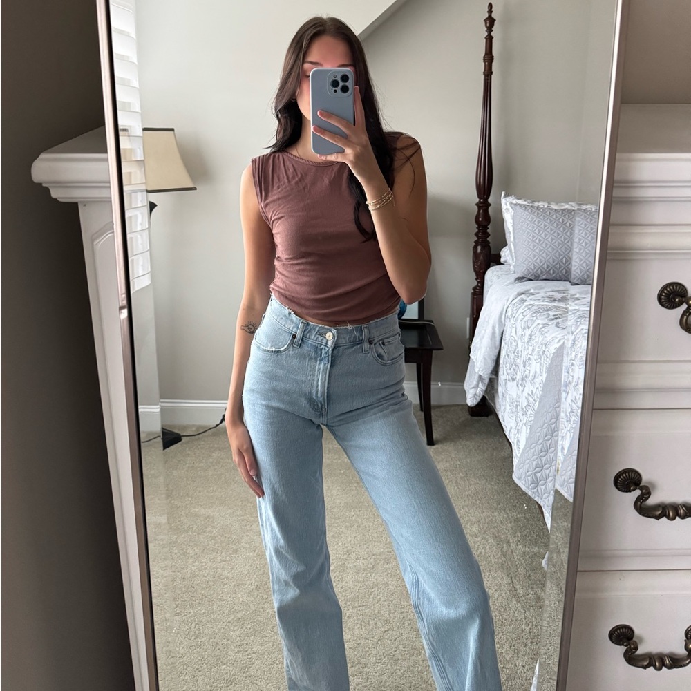 Brown free people shirt